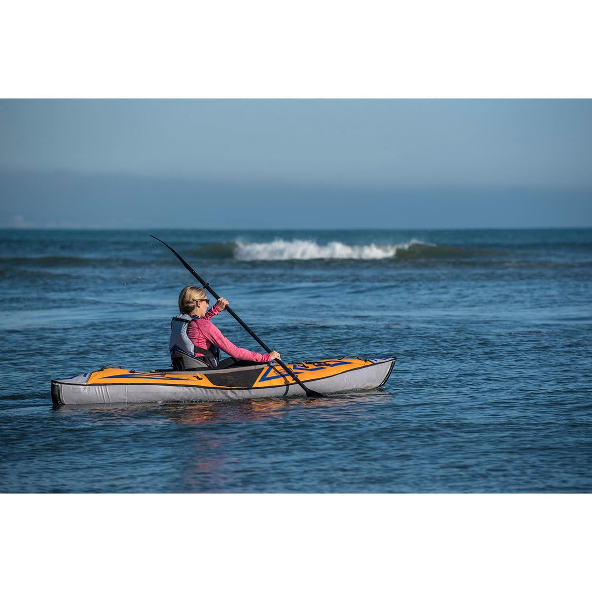 Sport Inflatable Kayak – Lightweight Solo Touring Kayak with Frame Support