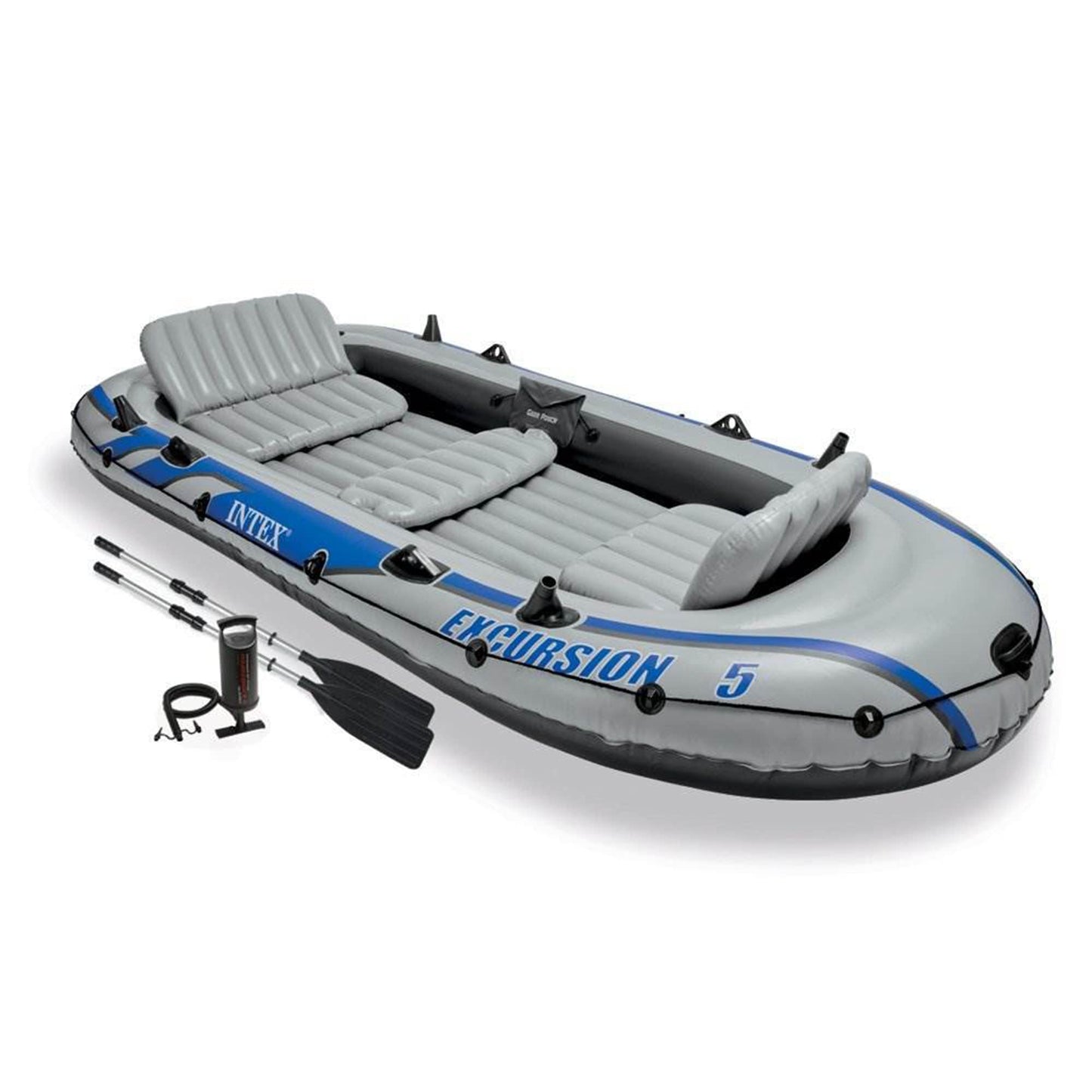5-Person Inflatable Fishing Boat Set – Oars, Pump & Motor Mount Kit