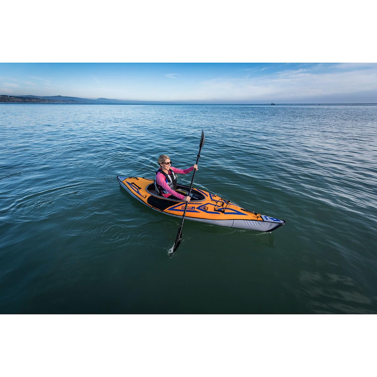 Sport Inflatable Kayak – Lightweight Solo Touring Kayak with Frame Support